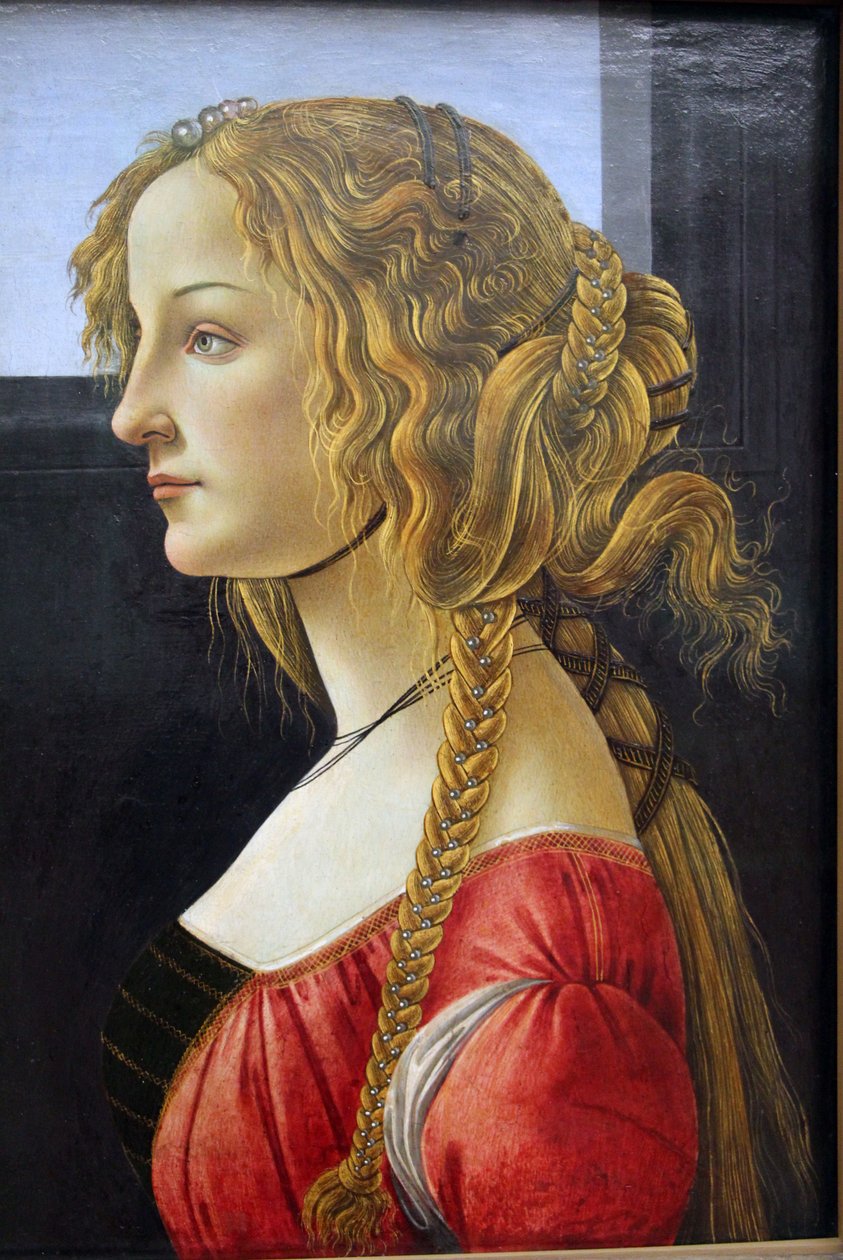 Profilportræt af en ung kvinde af Sandro Botticelli