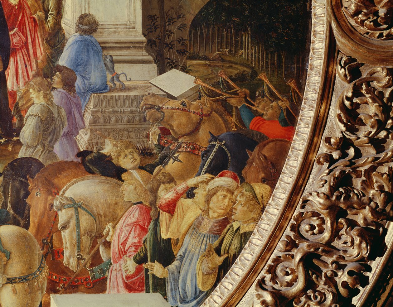 The Adoration of the Kings, ca. 1470-75 (tempera på panel) (se også 186449 og 186450) af Sandro Botticelli