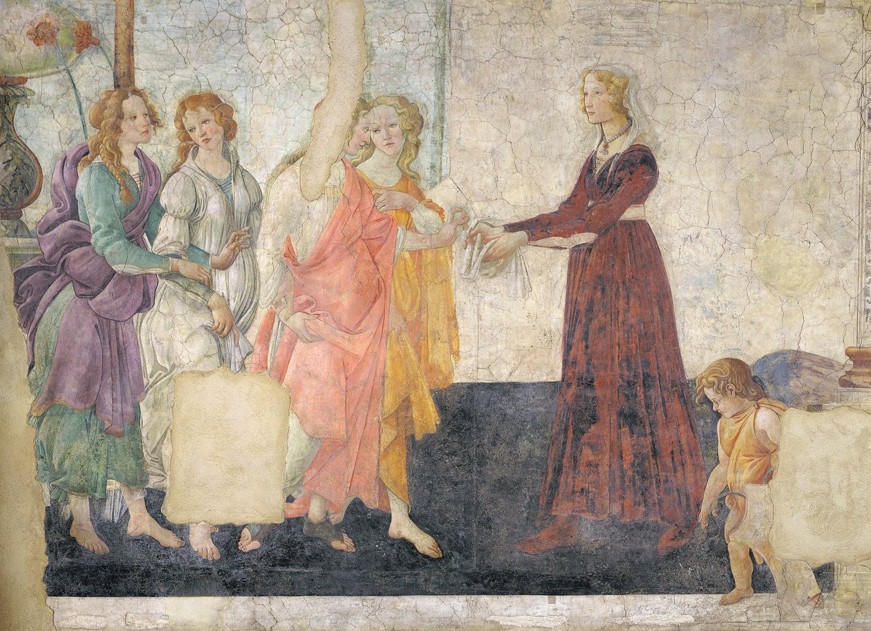 Venus and the Graces tilbyder gaver til en ung pige, 1486 (for detaljer se 315895) af Sandro Botticelli