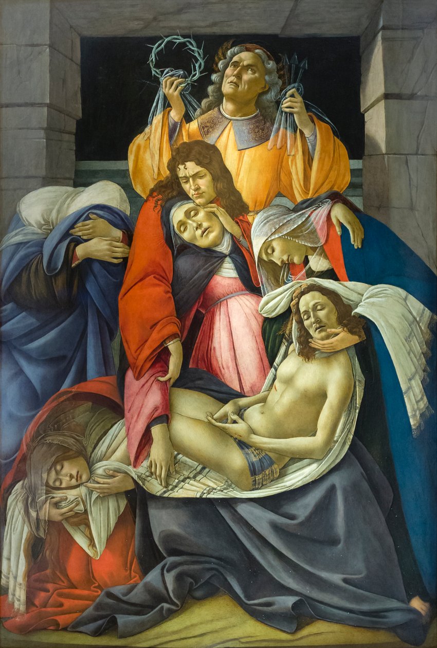 Den døde Kristus sørgede af Sandro Botticelli