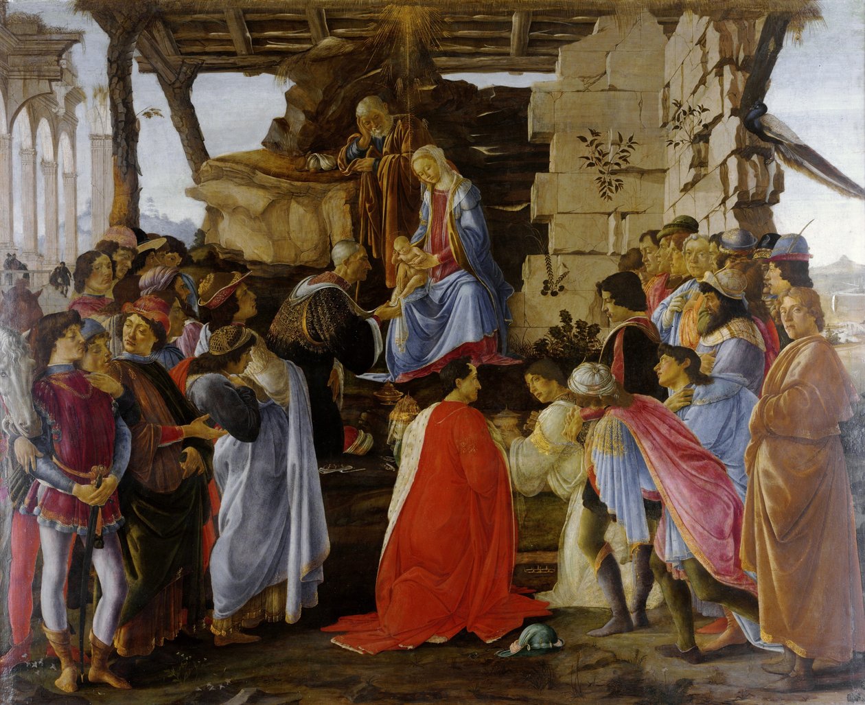 Tilbedelse af de hellige tre konger af Sandro Botticelli