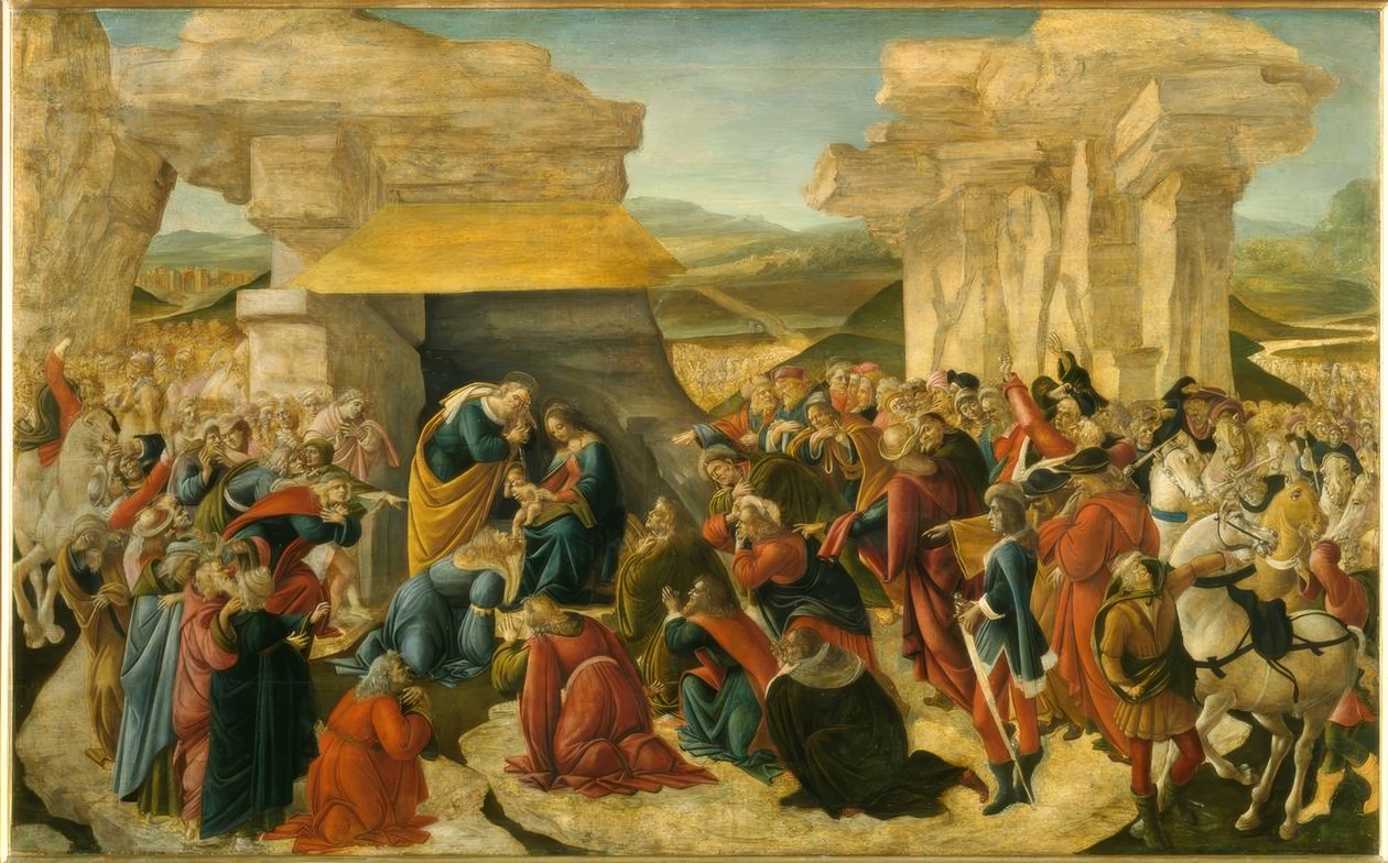Tilbedelse af magi af Sandro Botticelli