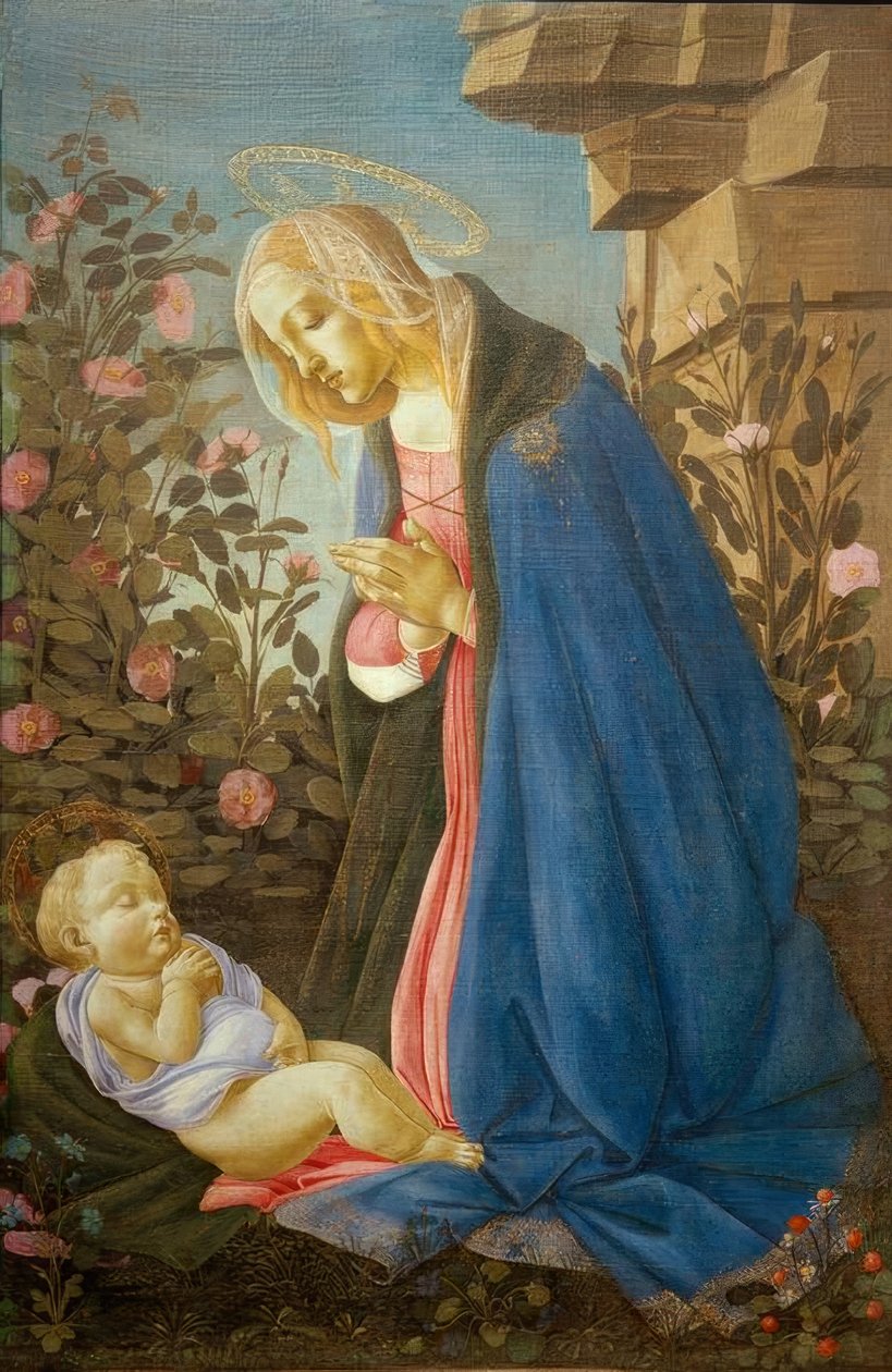 Tilbedelse af barnet (Madonna Wemyss) af Sandro Botticelli