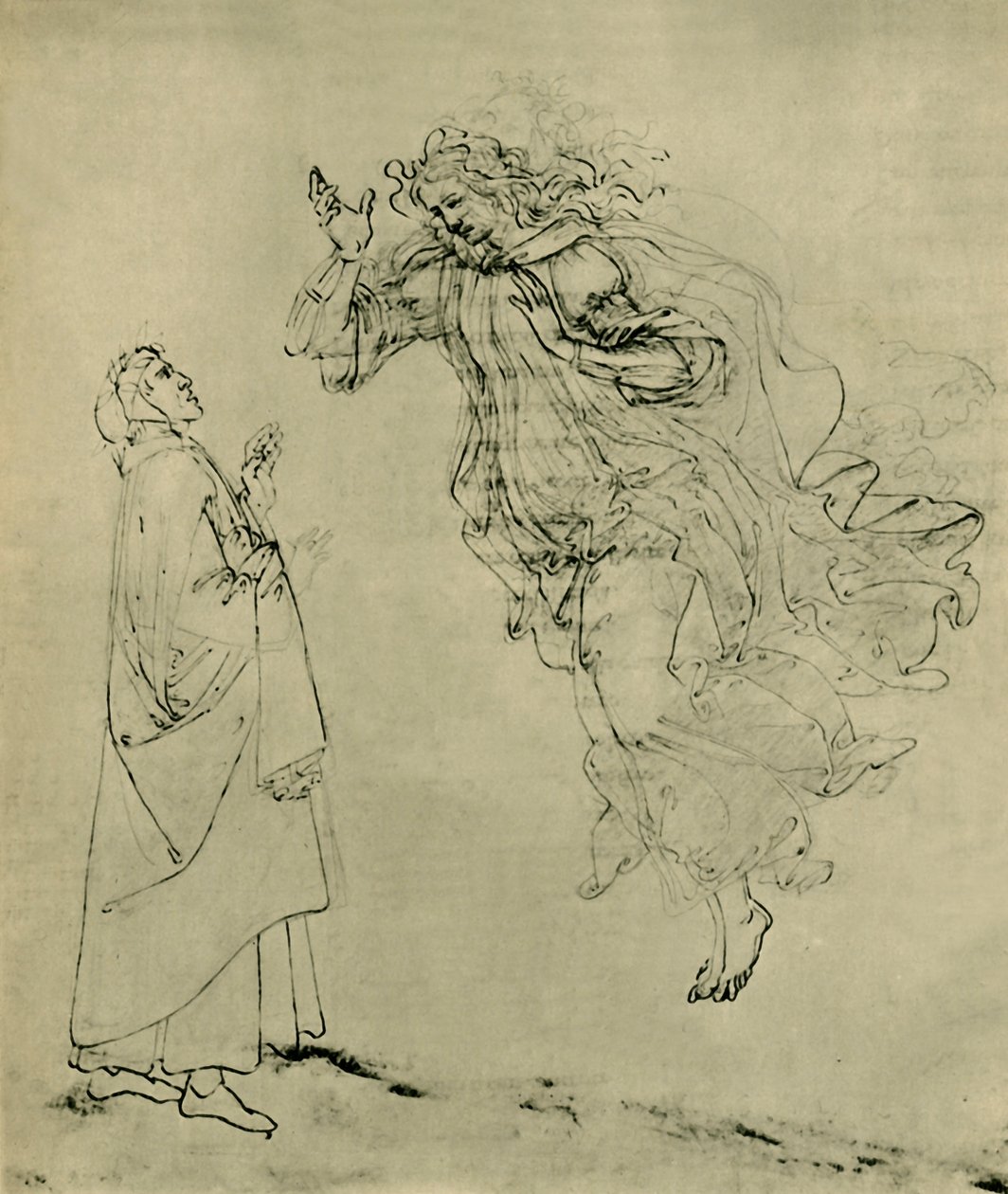 Dante og Beatrice, 1492-1495, 1943. af Sandro Botticelli