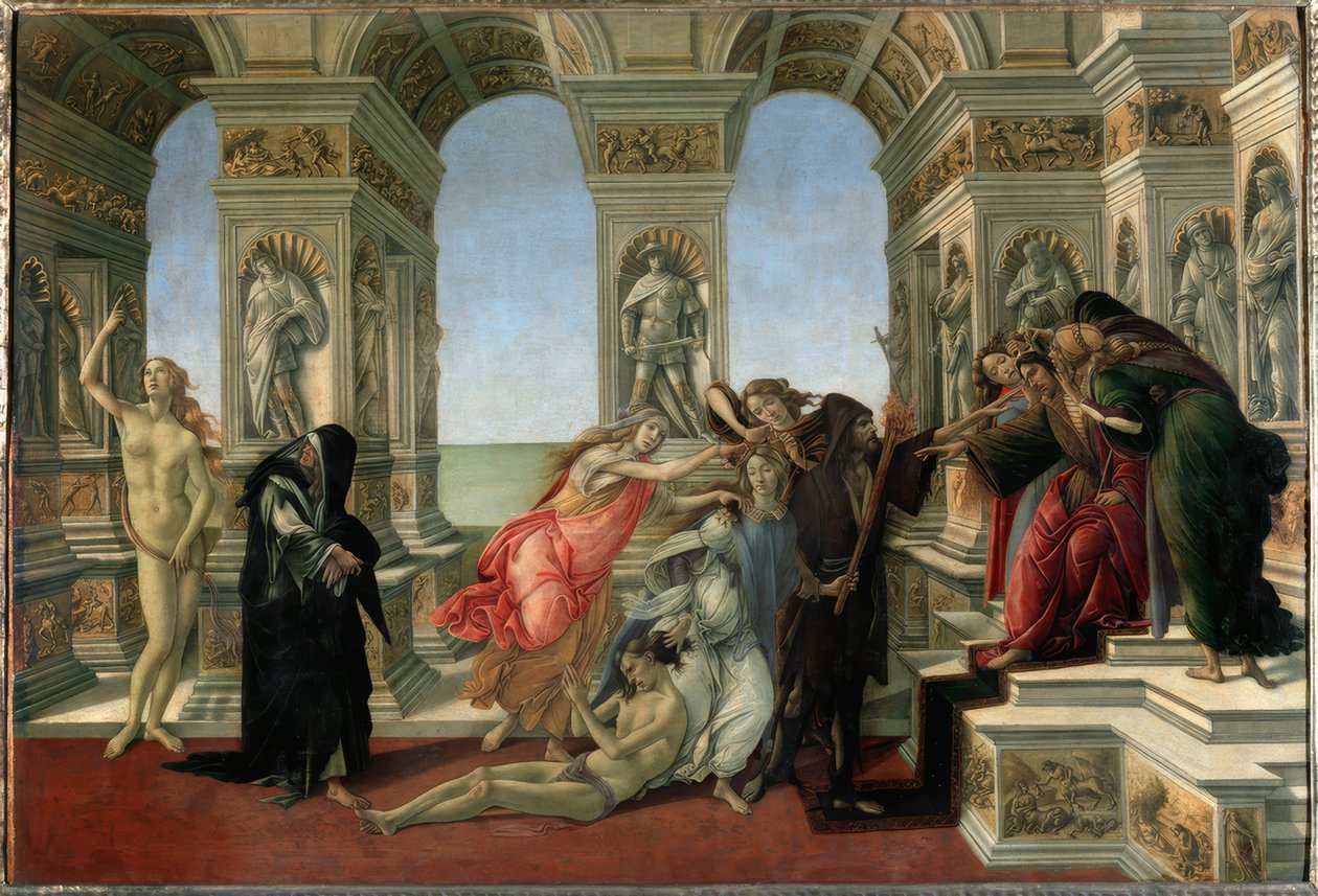 Bagvaskelsen af ​​Apelles af Sandro Botticelli