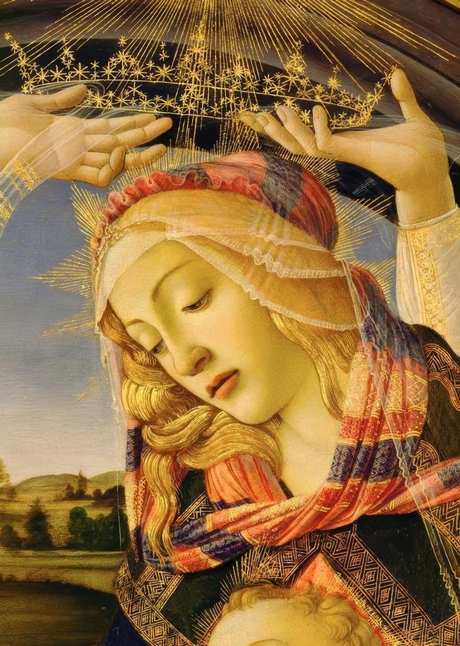 Maria med barnet og fem engle af Sandro Botticelli