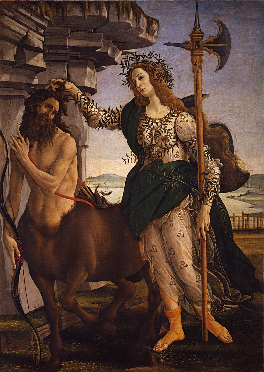 Pallas Athena og Kentauren, 1482 af Sandro Botticelli