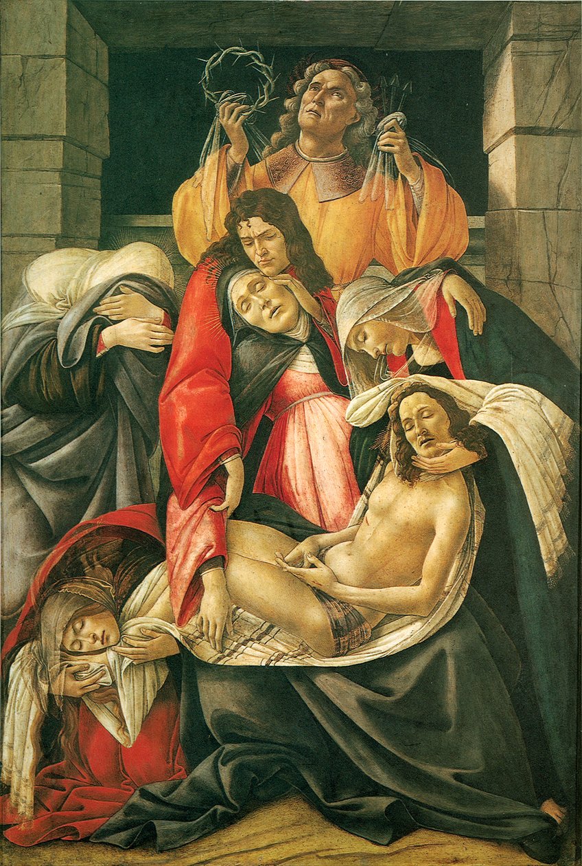 Klagesangen over den døde Kristus af Sandro Botticelli