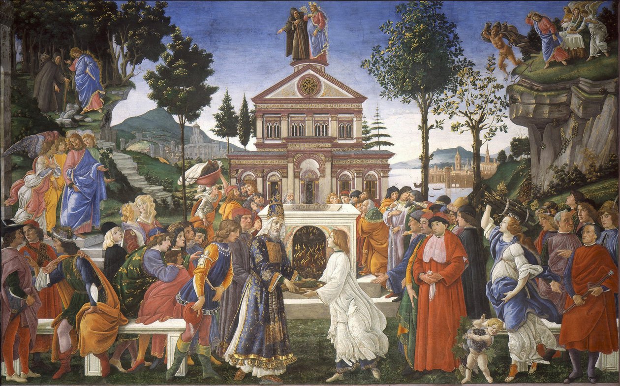 Kristi fristelse, 1481-1482 af Sandro Botticelli