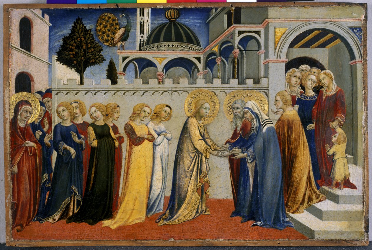 Marys hjemkomst fra templet, ca. 144851 (tempera på træ) af Sano di Pietro