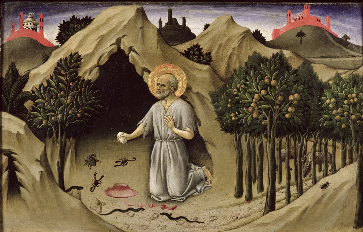 Sankt Jeromes anger, 1444 af Sano di Pietro