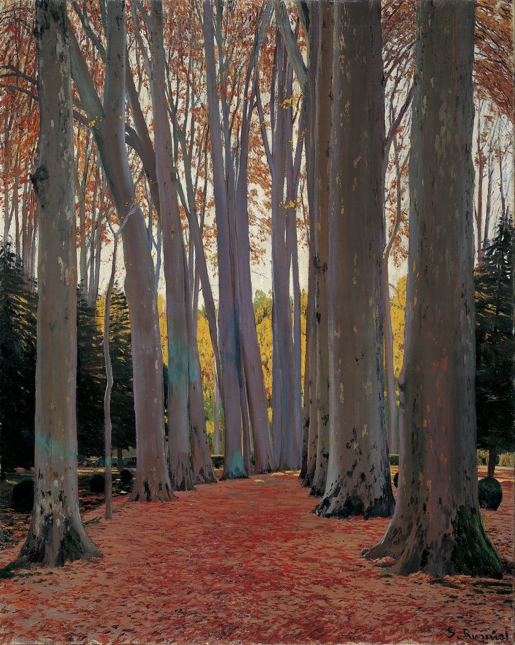 Avenue of Plane Trees af Santiago Rusiñol