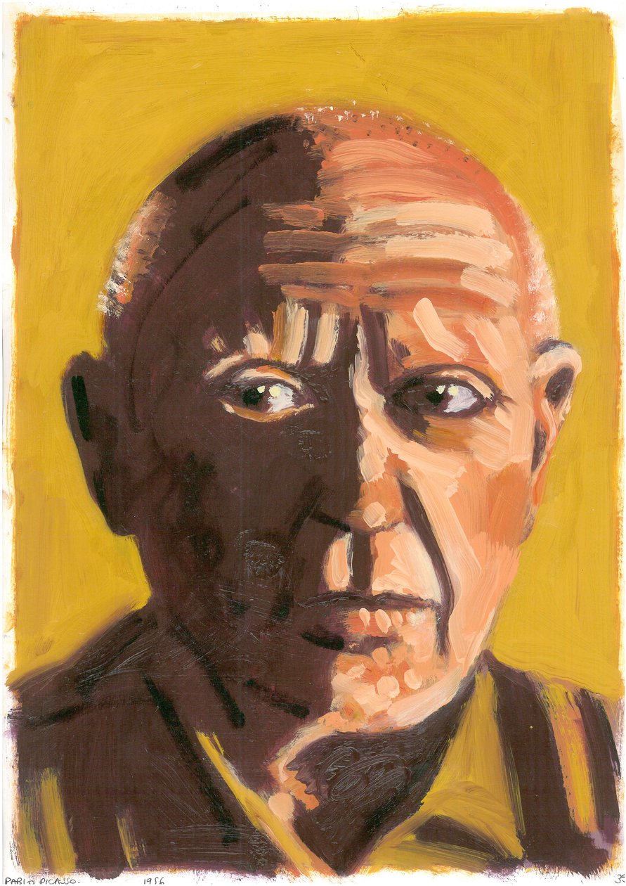 Pablo Picasso, 2008 (olie på papir) af Sara Hayward