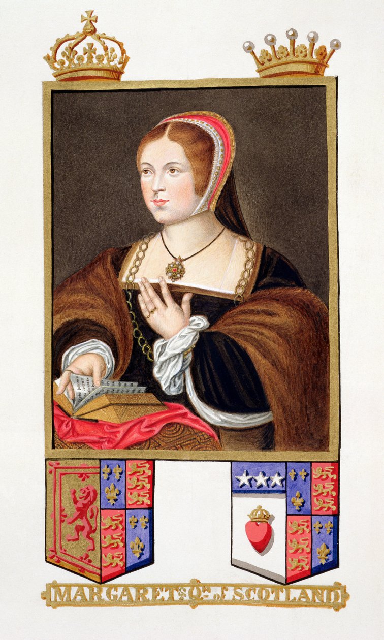 Portræt af Margaret Tudor (1489-1541) Dronning af Skotland fra 