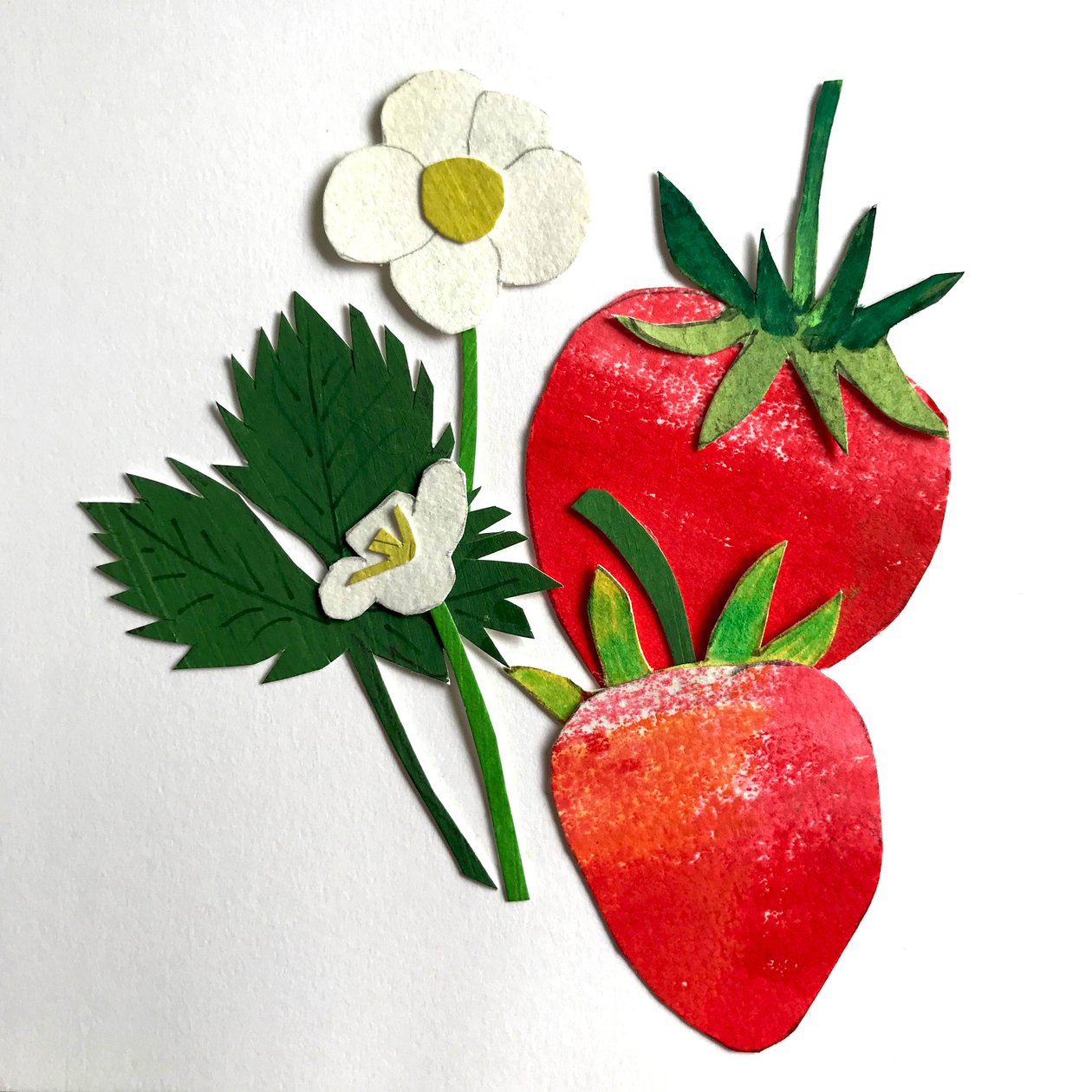 Jordbær, 2019 (collage) af Sarah Thompson Engels