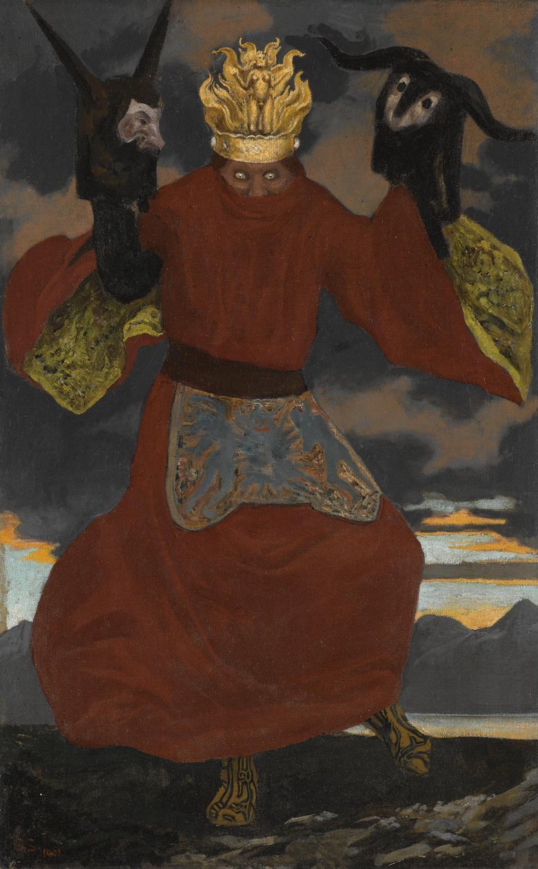Shamanen, 1901 af Sascha Schneider