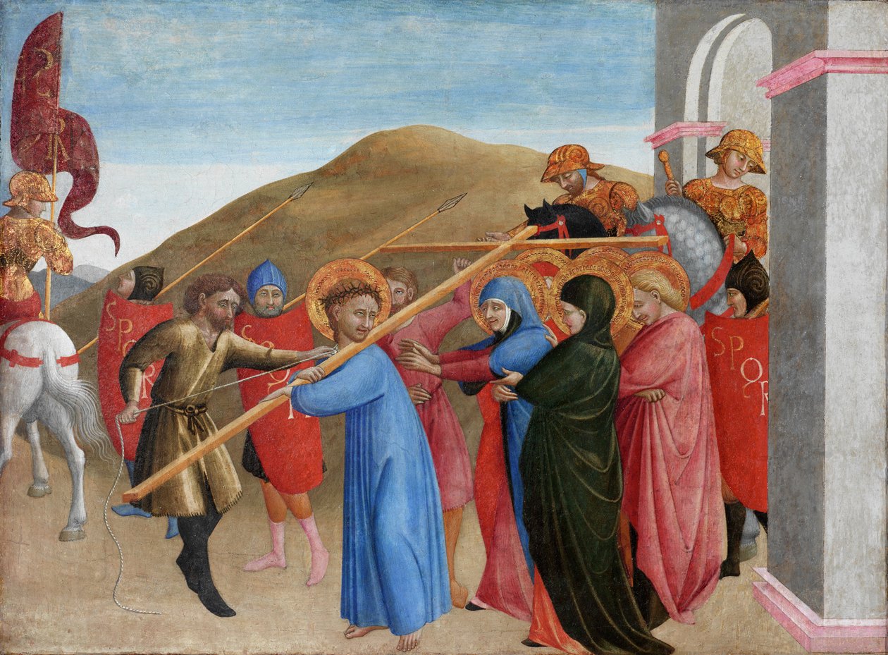 Processionen til Golgata, 1437-1444 (tempera på panel) af Sassetta c.1392 1450 Sassetta c.1392 1450