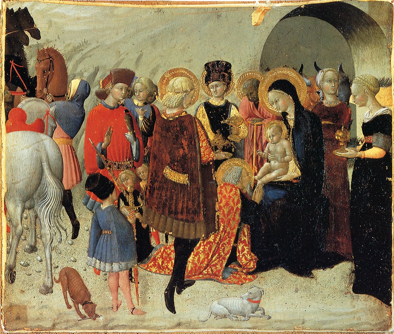 Magiernes tilbedelse, ca 1435 af Sassetta