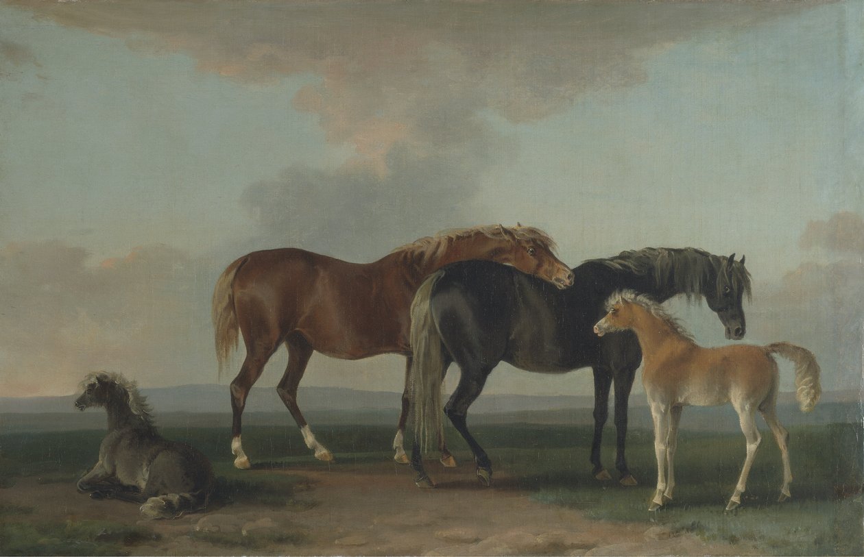 Hopper og føl (olie på lærred) af Sawrey Gilpin