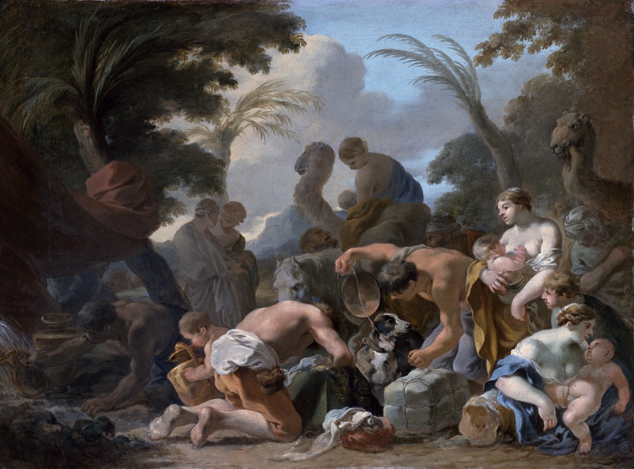 Laban søger efter Jakobs ejendele, ca. 1634-37 af Sébastien Bourdon