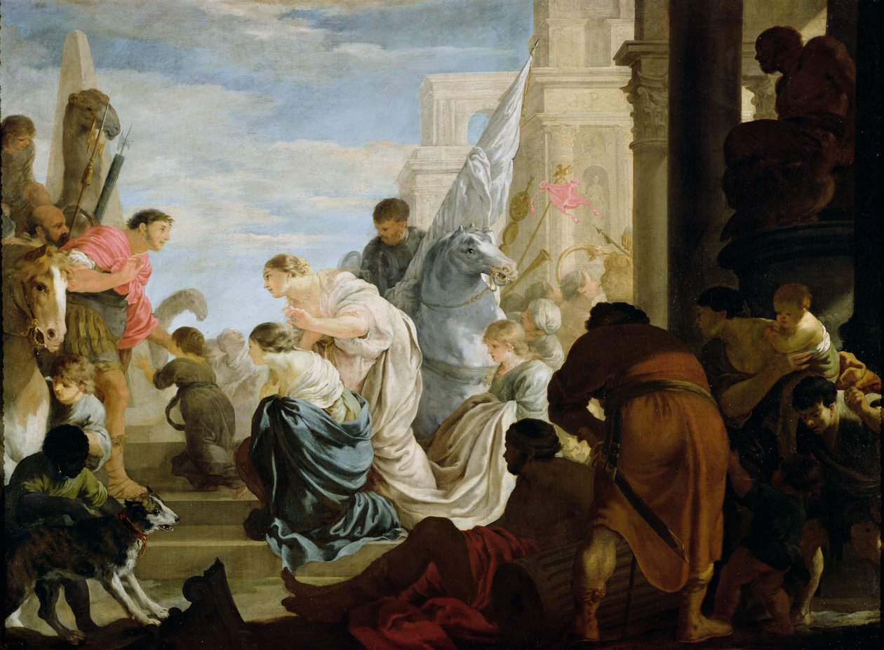 Mødet mellem Antony og Cleopatra, ca. 1645 af Sébastien Bourdon
