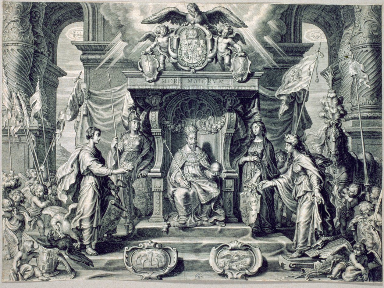 Filosofisk afhandling af Ligeza med portrættet af Sigismund III (1566-1632) 1628 af Schelte Adams Bolswert
