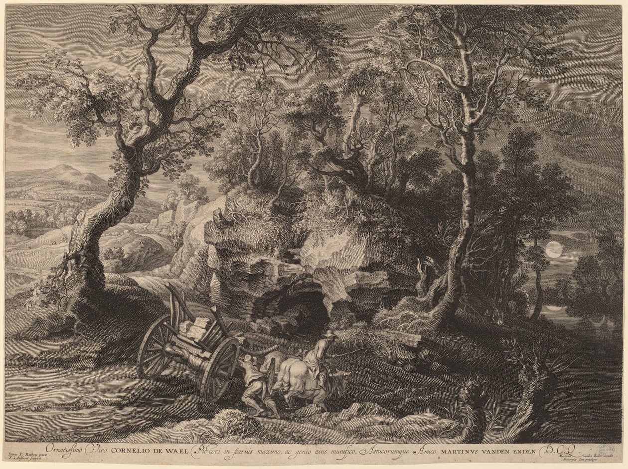 Klippelandskab af Schelte Adams Bolswert after Sir Peter Paul Rubens