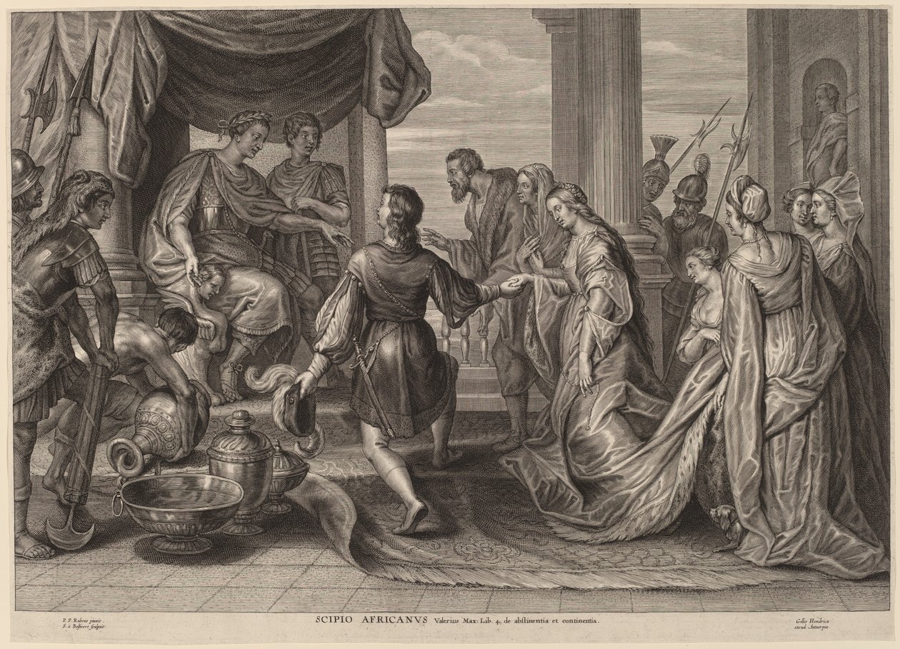 Scipio Africanus af Schelte Adams Bolswert after Sir Peter Paul Rubens