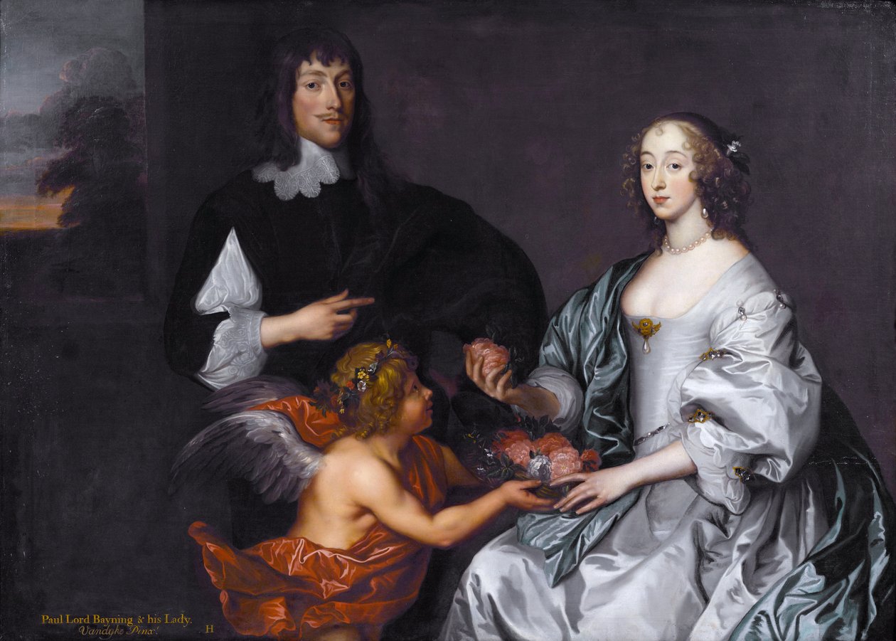 Paul Bayning, 2. viscount Bayning af Sudbury og Penelope (1620-1647) datter af Sir Robert Naunton af Anthony van Dyck