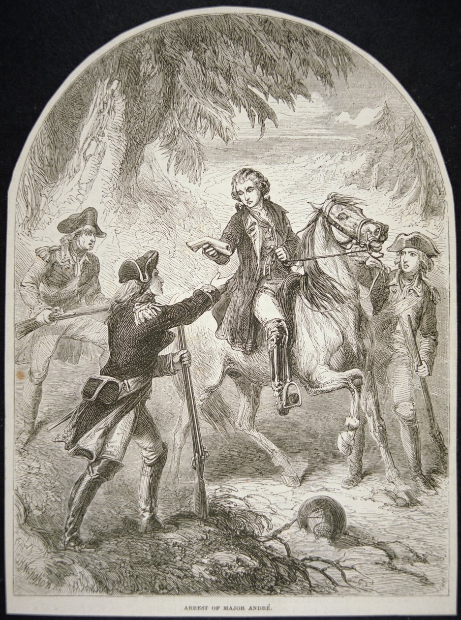 Anholdelsen af major Andre (litho) af School American