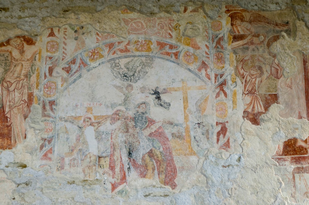 Nedstigningen fra korset (fresko) af School Croatian