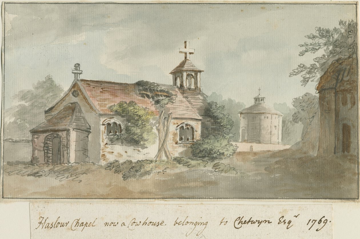 Haselour Chapel: vandfarve maleri af School English