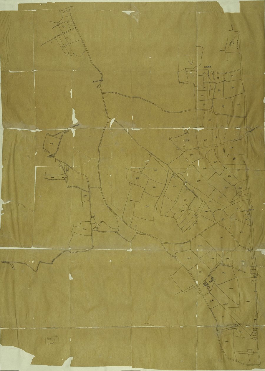 Kort over Willesden, London (litho) af School English