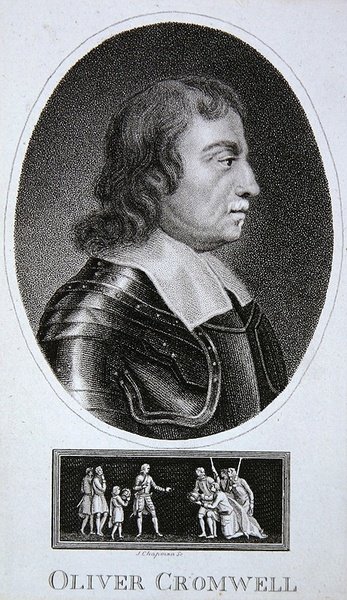 Oliver Cromwell (gravering) af School English