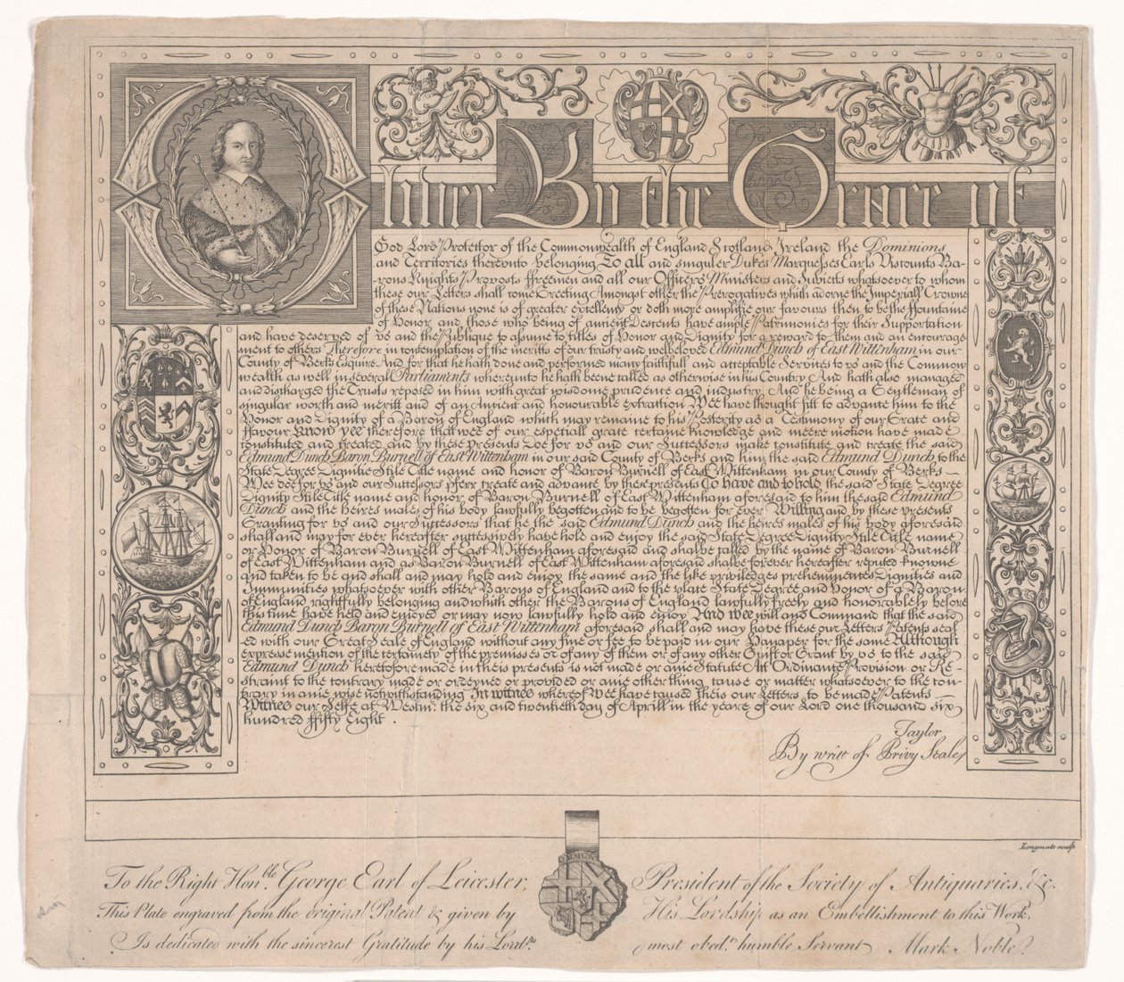 Sovereign Oliver (gravering) af School English