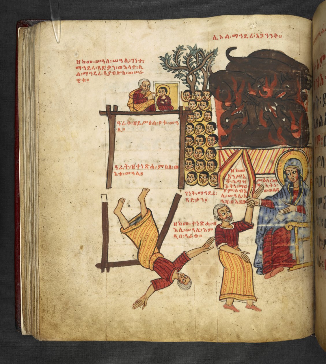 The Miracles of Mary, f.63v, ca. 1667-82 (manuskript) af School Ethiopian