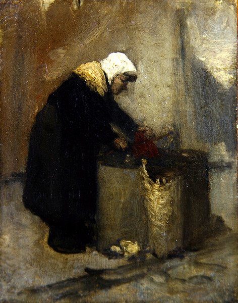 Chiffoniere (olie på lærred) af School French