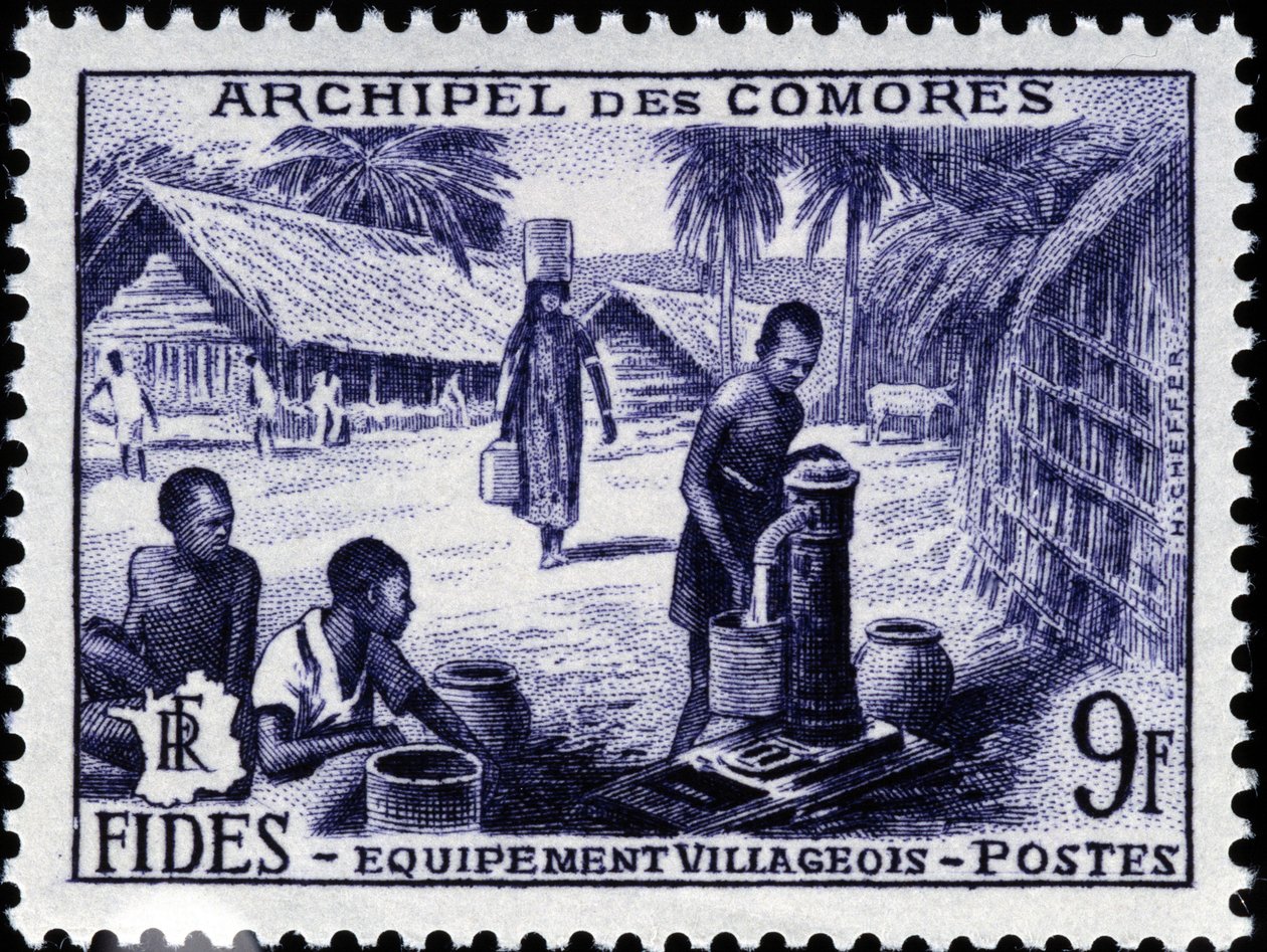 Comorernes frimærke af School French