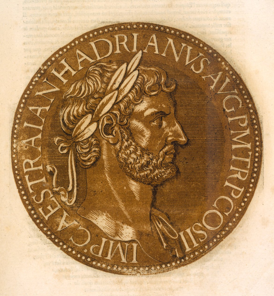 Kejser Hadrian (farve litho) af School French