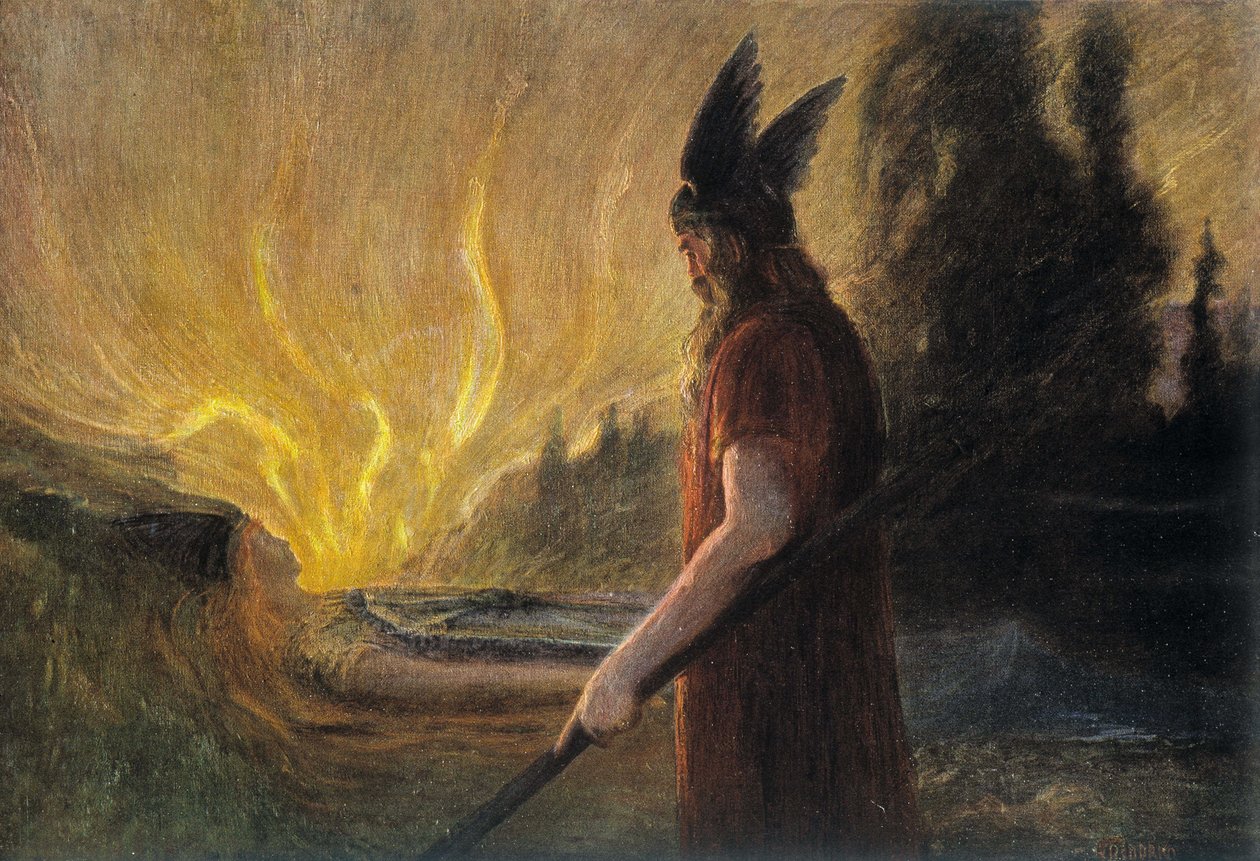 Gud Odin, tysk billede af School German
