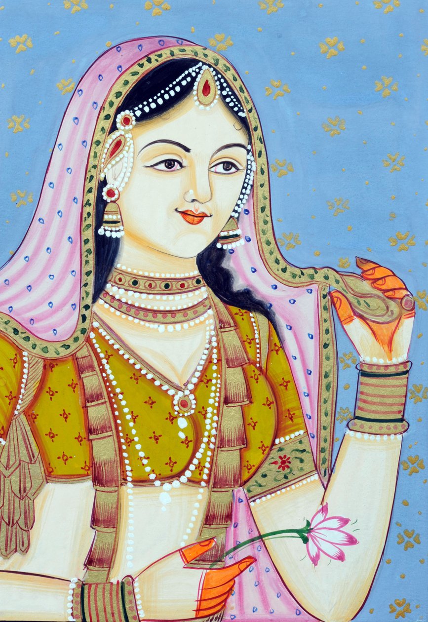 Miniaturemaleri af Jodha Bai af School Indian