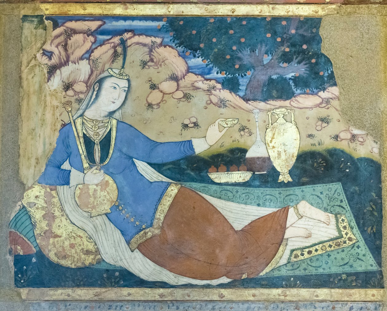 Frisk på Chehel Sotoun Palace, Esfahan, Iran af School Iranian