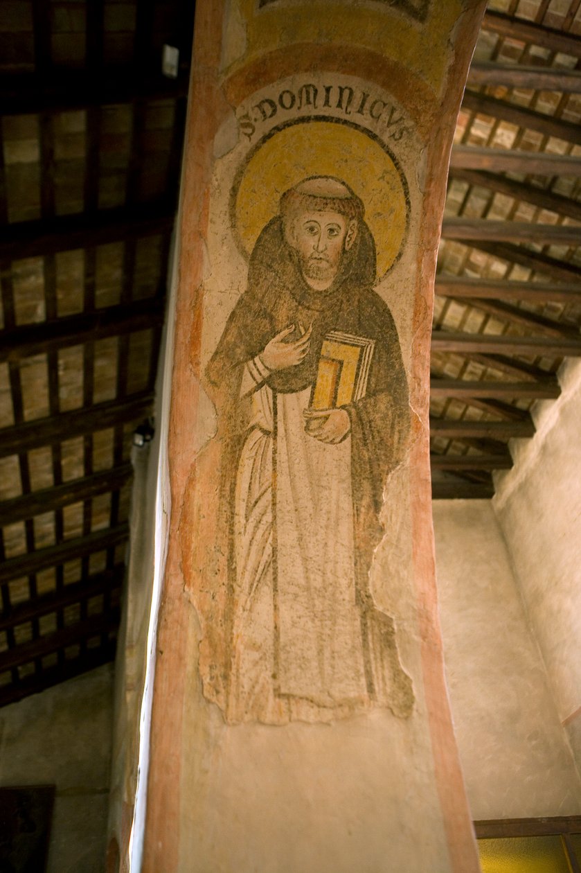 St. Dominic (fresko) af School Italian