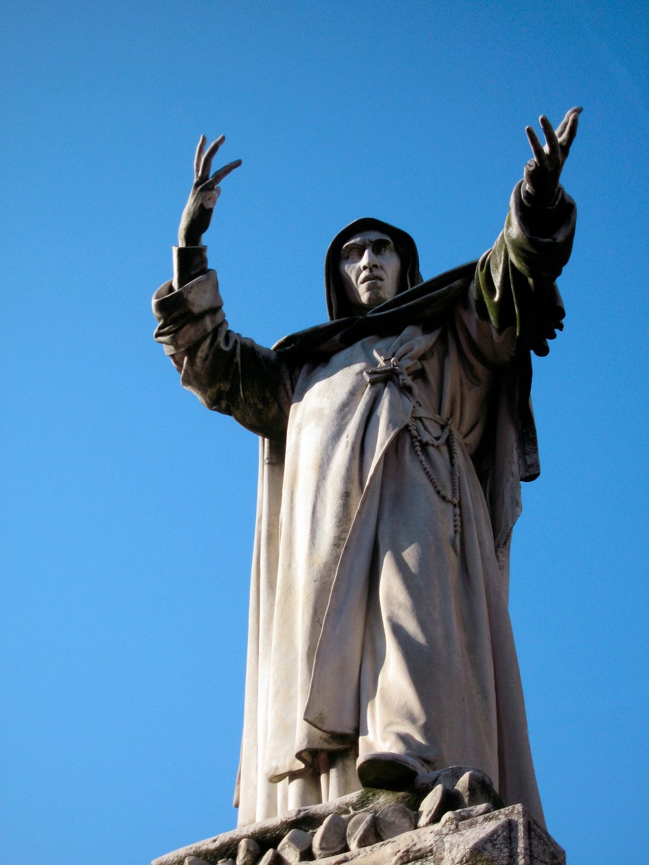 Statue af Jerome Savonarola (Girolamo Savonarola af School Italian