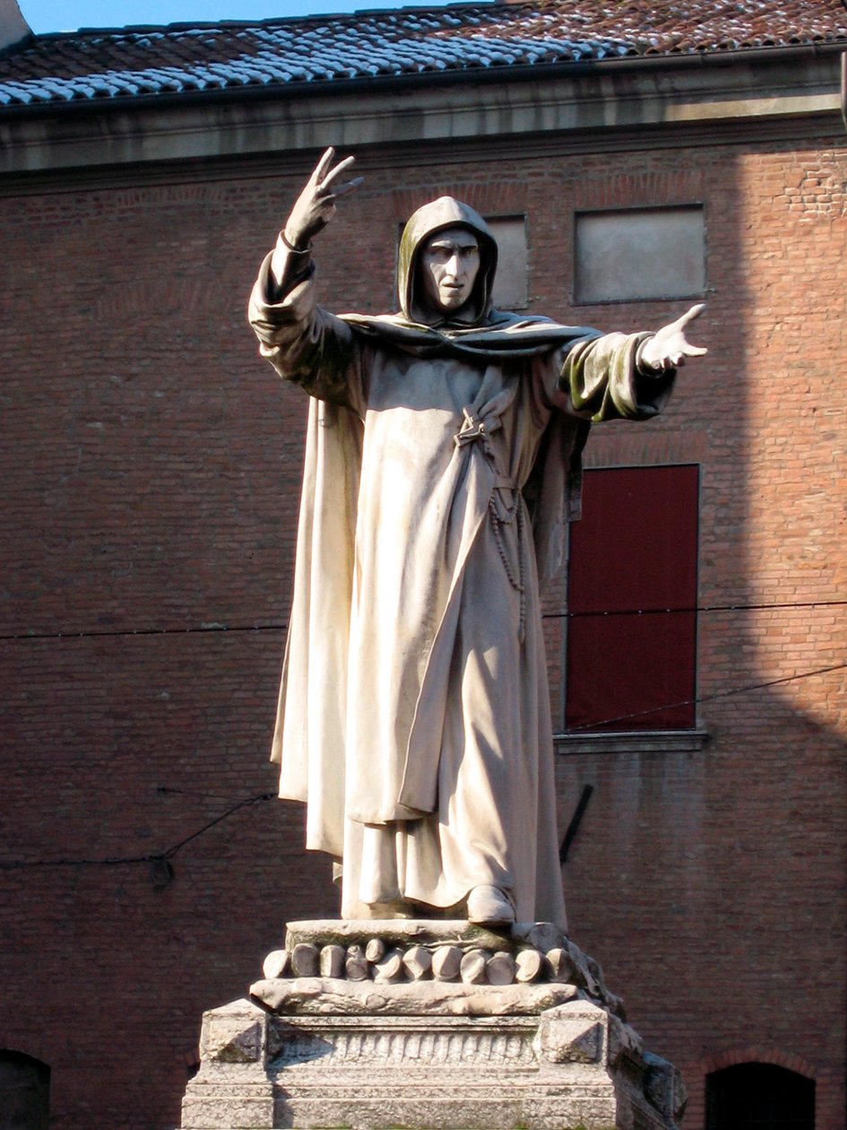Statue af Jerome Savonarola (Girolamo Savonarola af School Italian