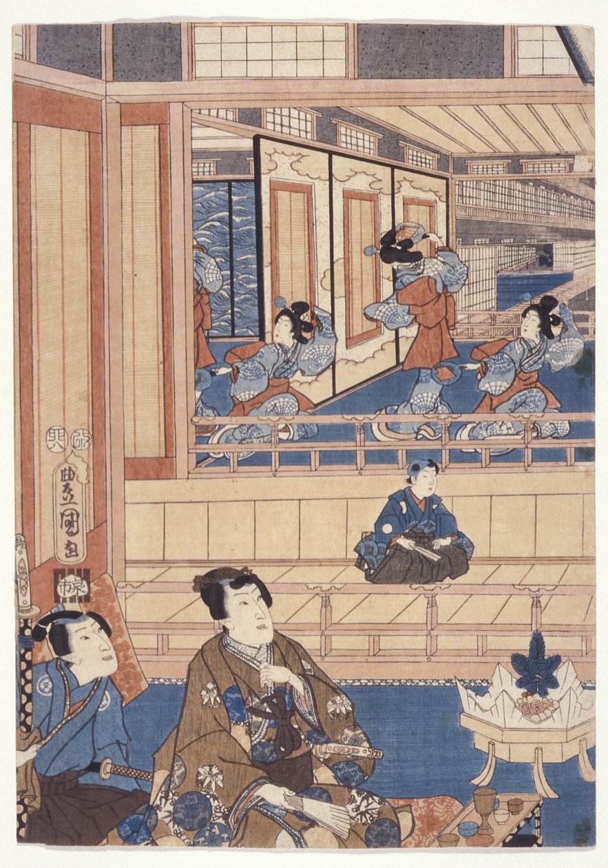 Genji (træsnit i farver) af School Japanese