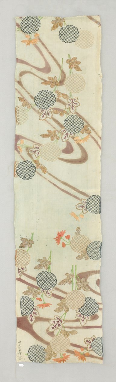 Kimono fragment (klud) af Japanese School