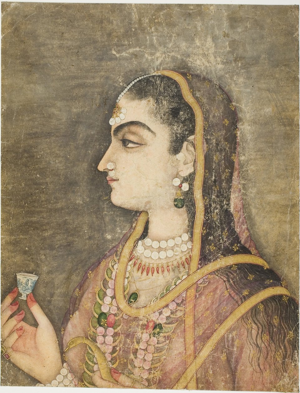 Portræt af en prinsesse af School Mughal