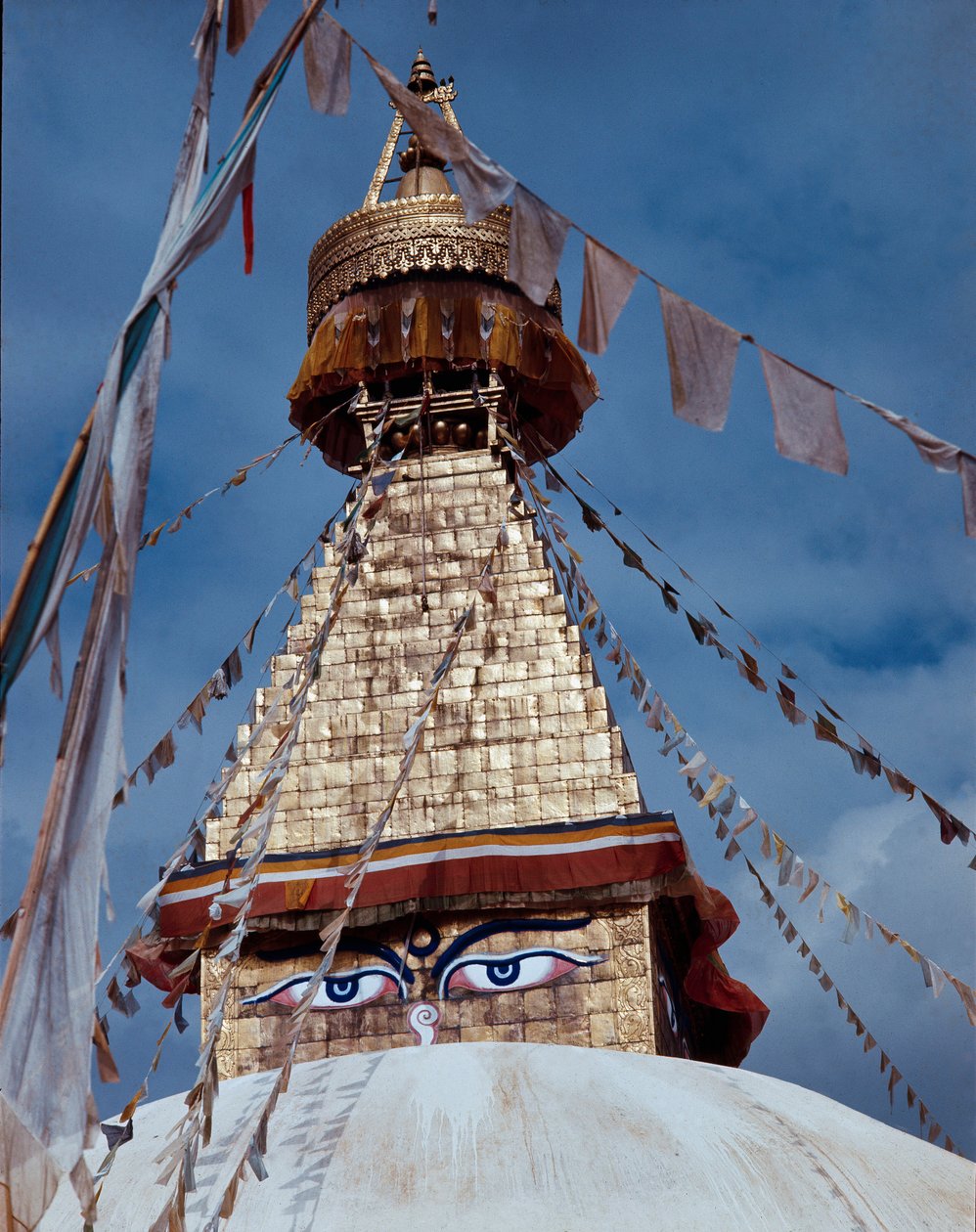 Den buddhistiske stupa, 8. århundrede af School Nepalese