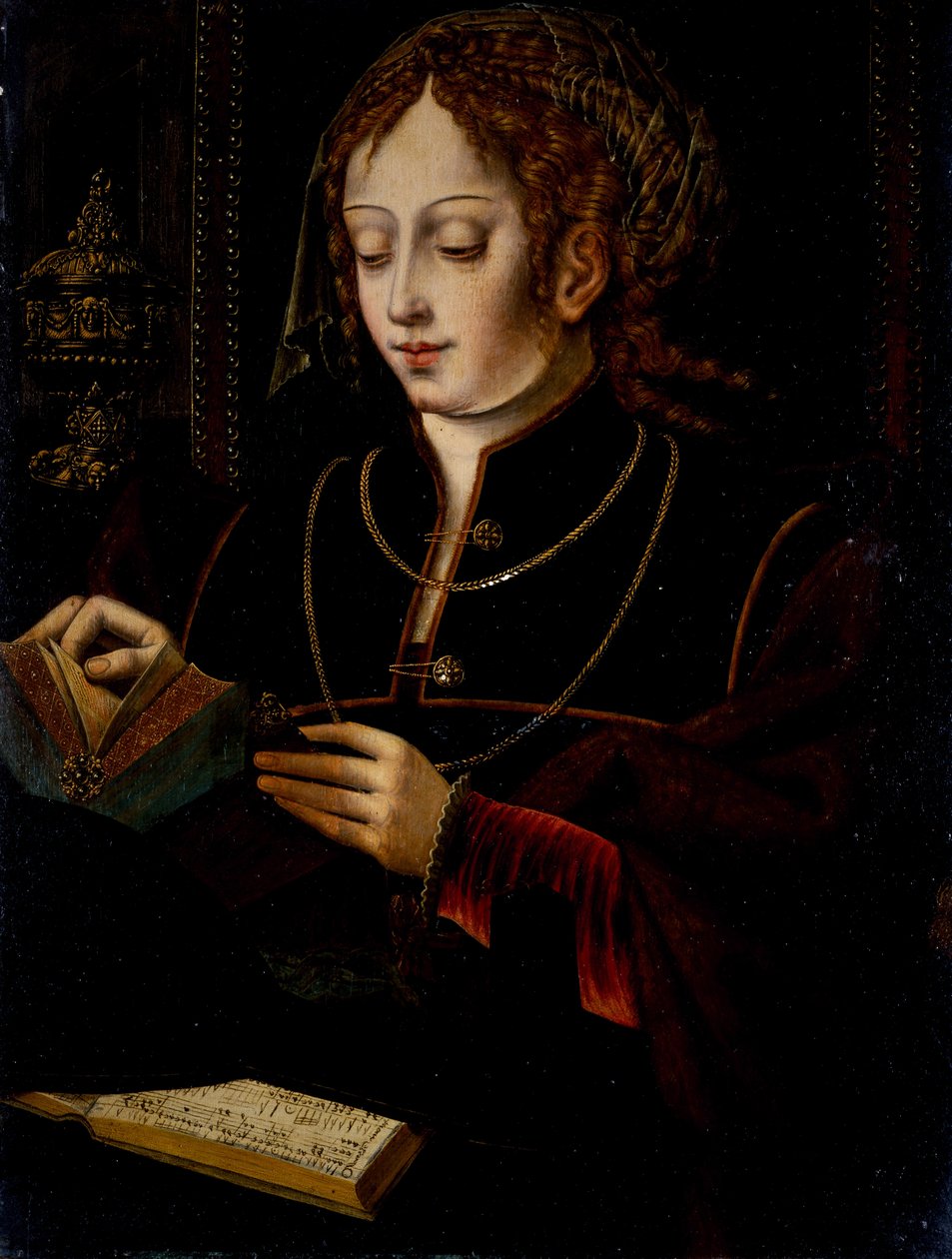 Maria Magdalena, ca. 1520 (olie på eg) af School Netherlandish